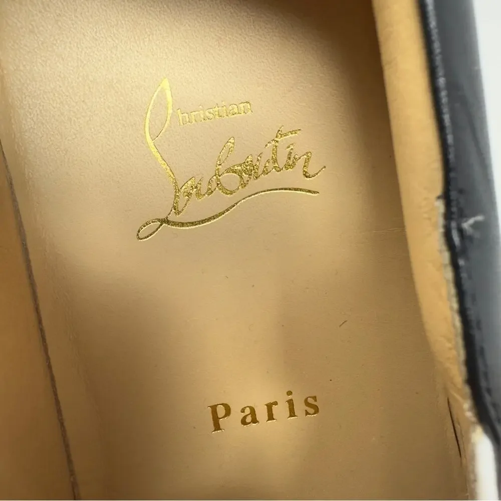 Christian Louboutin Masteralta Loubitag Patent Slip On Sneakers Womens Size 37.5
